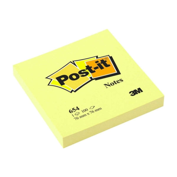 Post-it Bloco 100 Notas Adesivas Amarelo 76x76mm