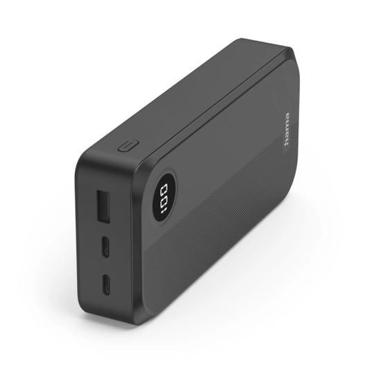 Bateria Externa Powerbank 20000mAh Hama | USB-C | Carga Rápida | Ecrã Digital | Preto
