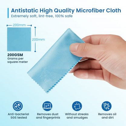 Kit Limpeza Ecrã 100ml + Pano Microfibra Antiestático Ewent EW5668