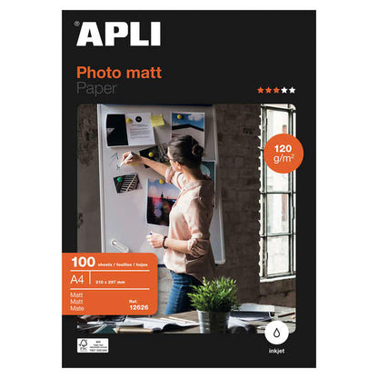 Papel Fotográfico A4 120g/m² Mate | 100 Folhas