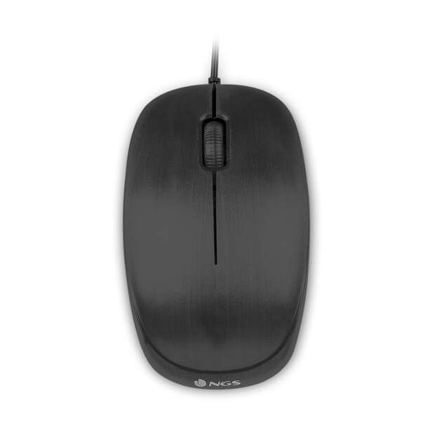 Rato Óptico USB 1000dpi Ambidestro Preto NGS Flame
