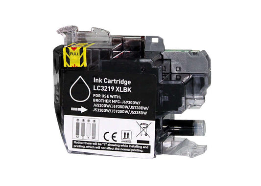 Tinteiro Compatível Brother LC3219XL Preto | Alta Capacidade 60 ml