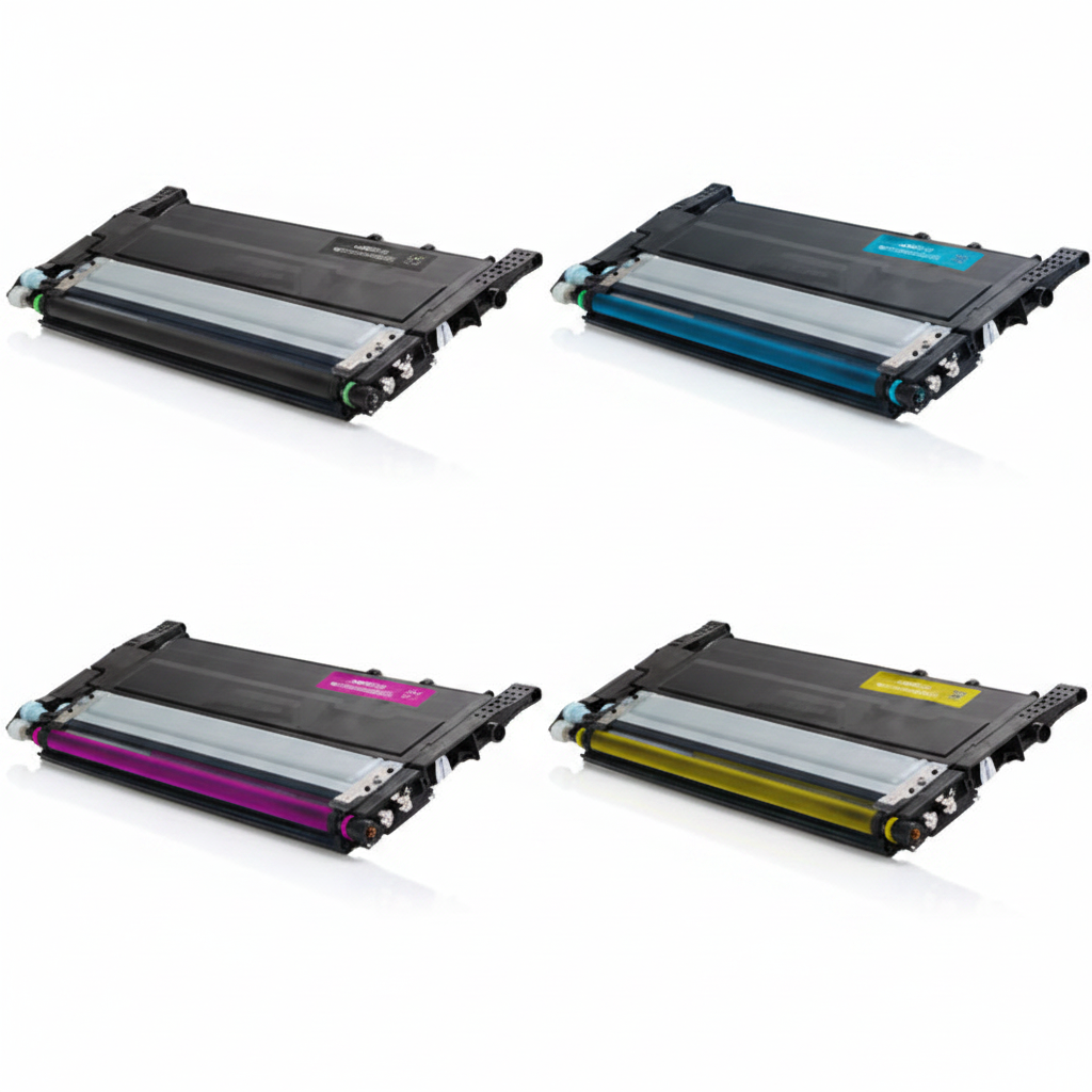 Pack 4 Toners Compatíveis Samsung CLP-360 CLX-3305 CMYK Preto Ciano Magenta Amarelo