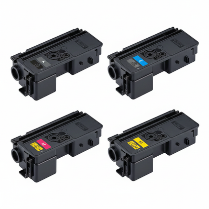 Pack 4 Toners Compatíveis Kyocera TK-5220 TK-5230 CMYK Preto Ciano Magenta Amarelo Ecosys M5521 P5021