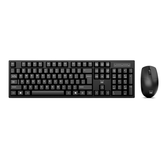 Pack Teclado + Rato Sem Fios Ewent EW3282 | QWERTY PT | 1000dpi | 10m | Pilhas Incluídas | Preto