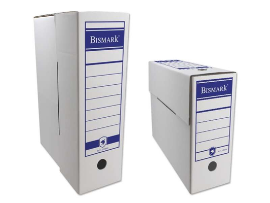 Caixa de Arquivo Definitivo Bismark Fólio Prolongado 12x39x27cm | Cartão Canelado