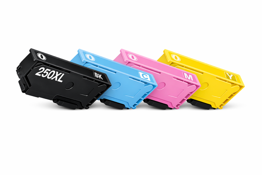 Pack 4 Tinteiros Compatíveis Epson 250XL — Preto + Ciano + Magenta + Amarelo | XP-980