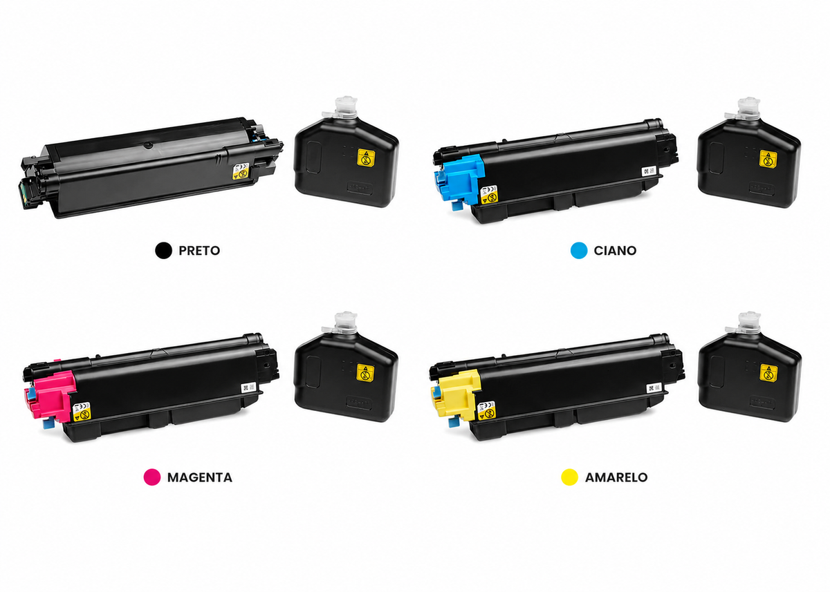 Pack 4 Toners Compatíveis Kyocera TK-5270 CMYK - 4 Cores